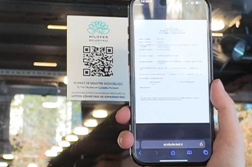 Bursa Nilüfer’de QR kod ile ruhsat dönemi başladı