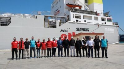 Gazze halkına insani yardım ulaştırmak üzere Türk Kızılay öncülüğünde hazırlanan