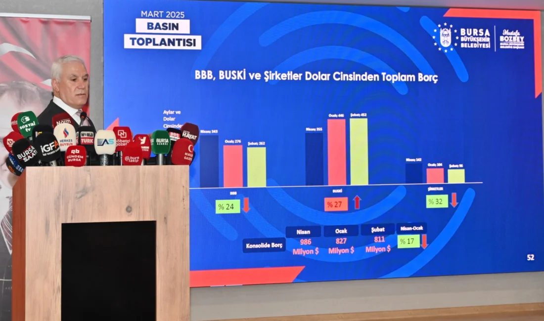 Bursa Büyükşehir Belediye Başkanı Mustafa Bozbey, BUSKİ’nin borçlarının arttığını açıkladı.