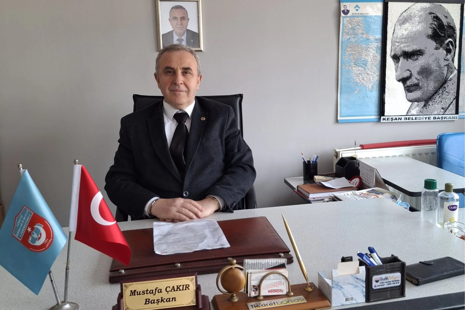 Edirne’de Keşan Sebze Bakkal ve Manavlar Odası Başkanı Mustafa Çakır,