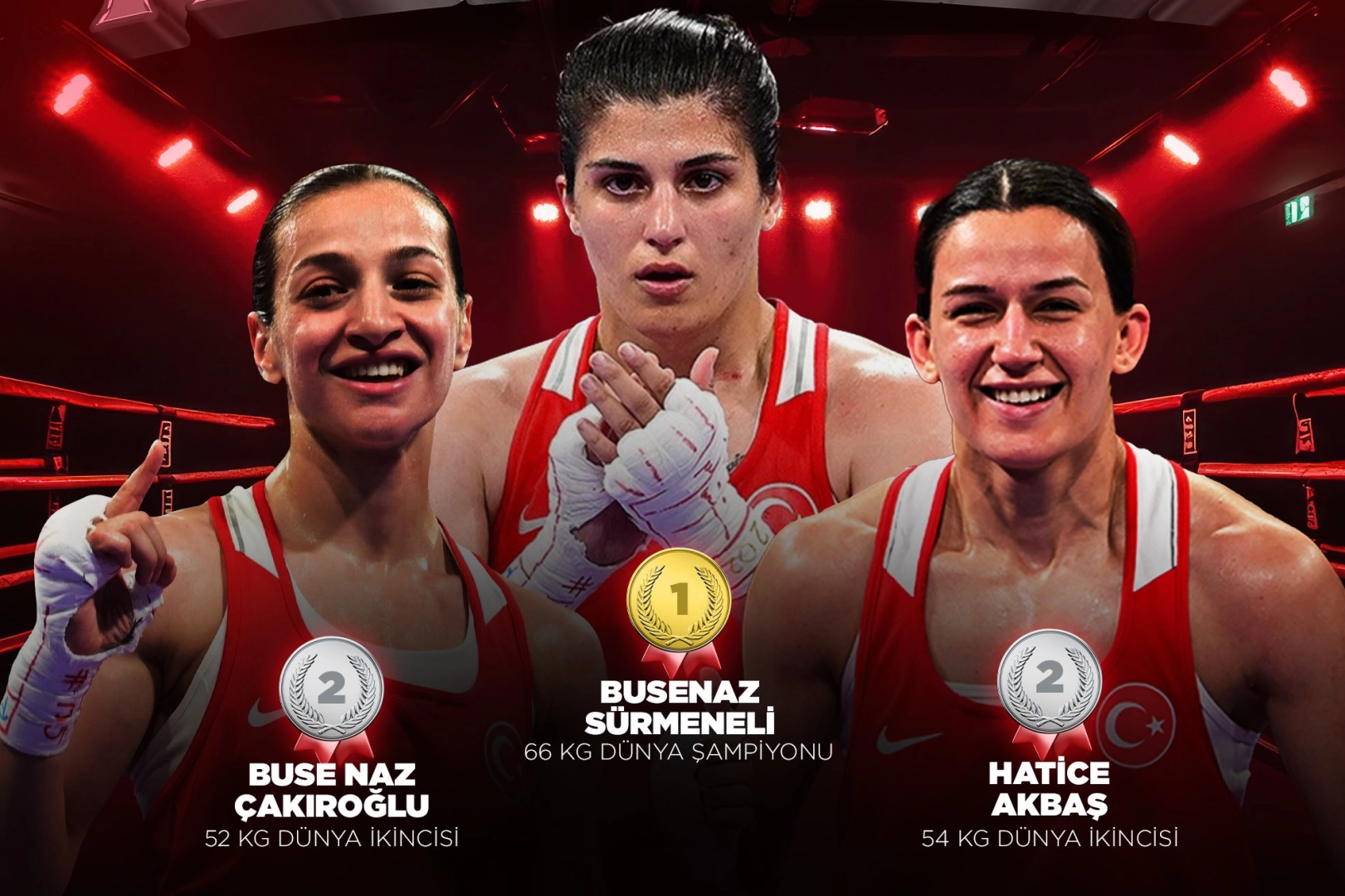 Sırbistan’da düzenlenen 2025 Kadınlar Dünya Boks Şampiyonası’nda Busenaz Sürmeneli, 66