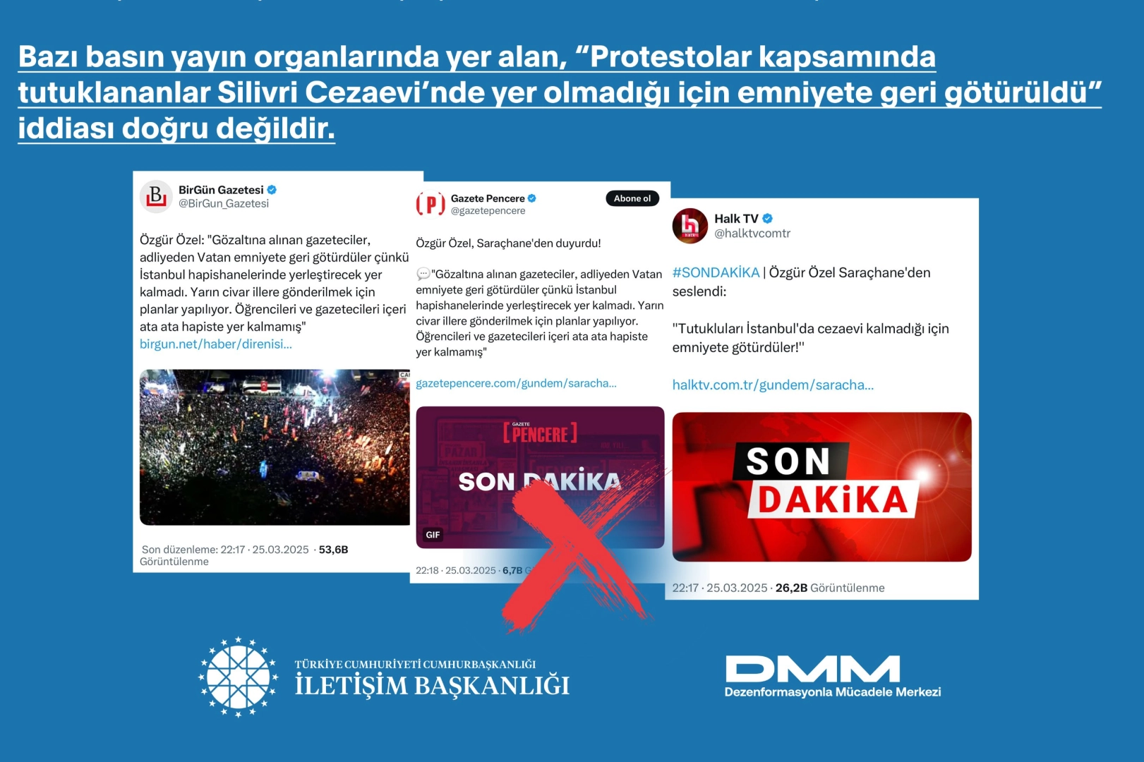 İstanbul’daki protestolar kapsamında tutuklananların Silivri Cezaevi’nde yer olmadığı için emniyete