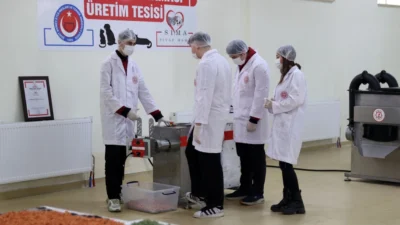 Sivas’ta yemek artıklarından kedi ve köpek maması üreten Şehit Ahmet