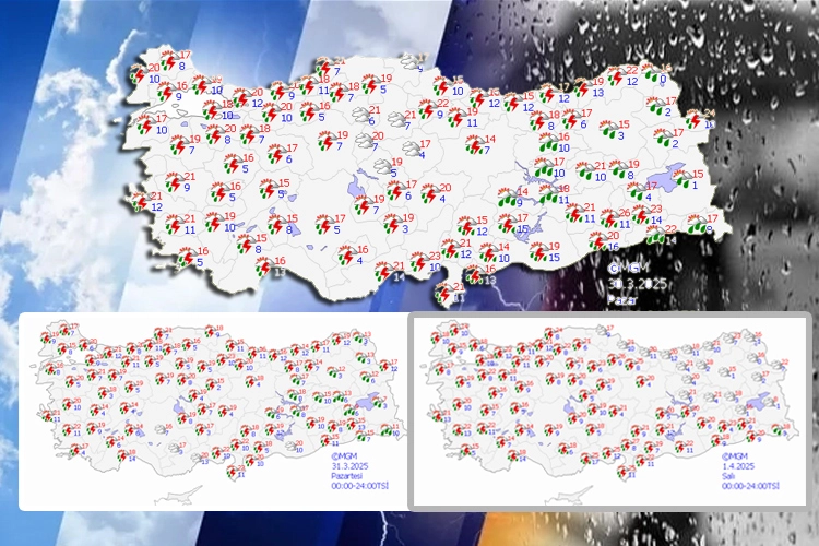 Hava tahmin raporuna göre 30-31 Mart ve 1 Nisan bayram