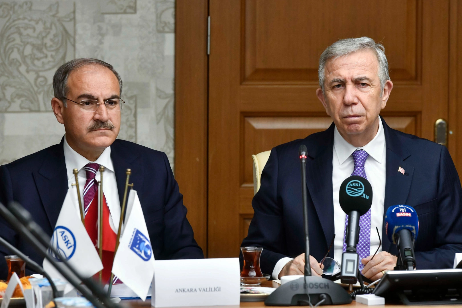   Ankara Büyükşehir Belediye Başkanı Mansur Yavaş, ASKİ Genel Müdürlüğü’nde düzenlenen