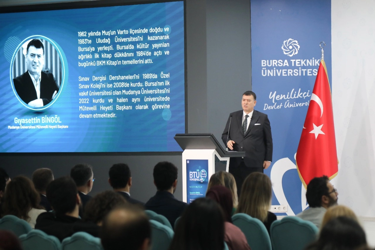 Bursa’da Mudanya Üniversitesi Mütevelli Heyeti Başkanı Gıyasettin Bingöl, konuğu olduğu