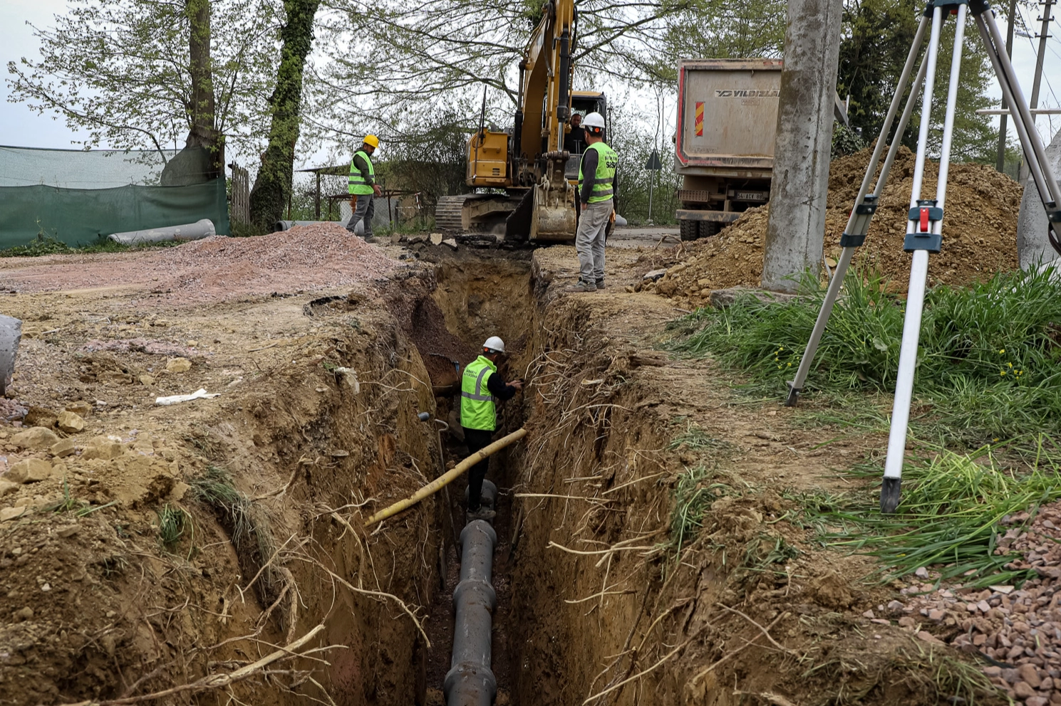 SASKİ, 15 Temmuz Camili Mahallesi’nde başlattığı altyapı projesini 7 kilometreye
