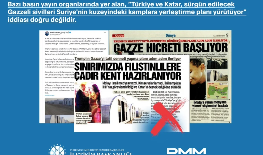 Bazı basın yayın organlarında yer alan, “Türkiye ve Katar’ın sürgün