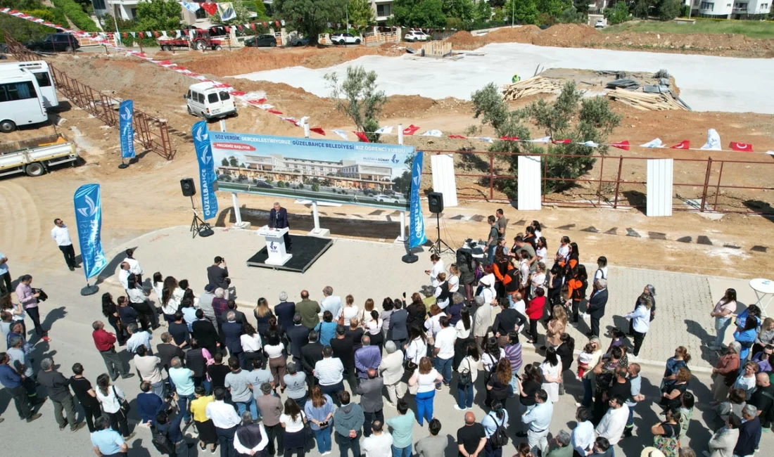 İzmir’de Güzelbahçe Belediyesi, Havva Yunusoğlu Kız Öğrenci Yurdu’nun temelini attı;