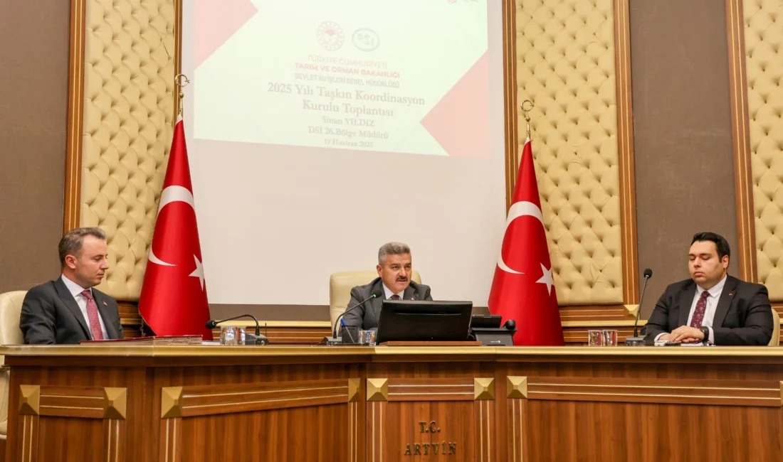Artvin’de, Taşkın Koordinasyon Kurulu Toplantısı düzenlendi. Bayram SARAYOĞLU / ARTVİN