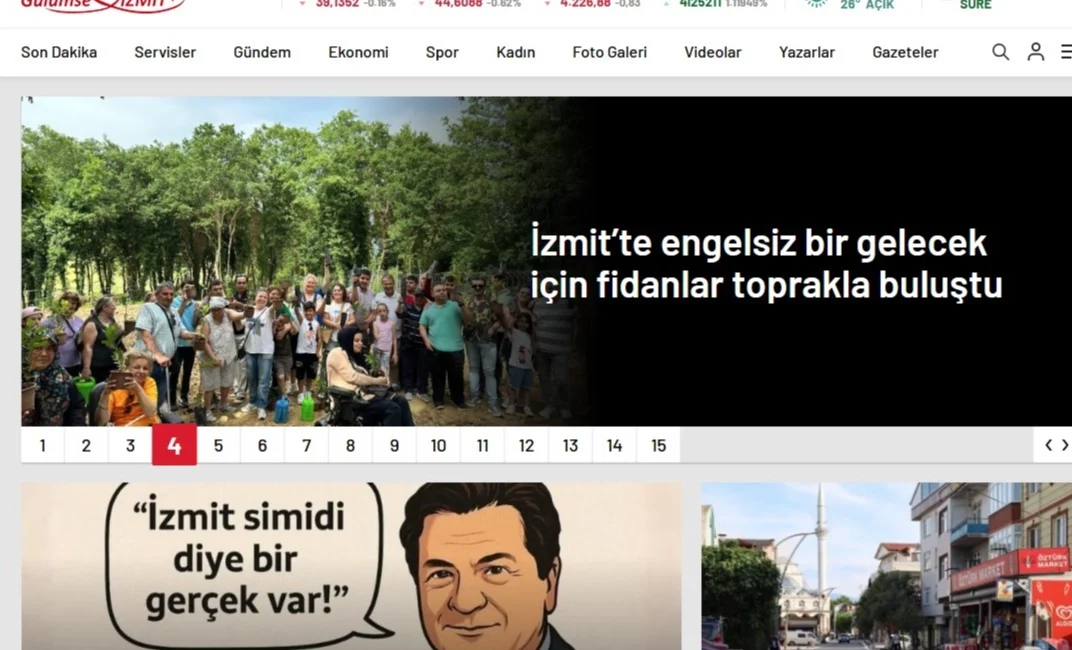 İzmit Belediyesinin haber sitesi gulumseizmit.com.tr, yalnızca belediye haberlerine yer verdiği