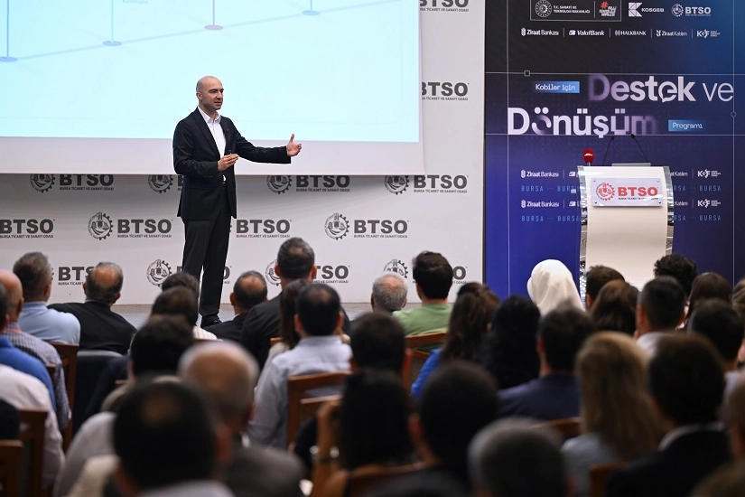 Bursa’da KOSGEB ve BTSO iş birliğiyle düzenlenen toplantıda, KOBİ’lere sağlanan