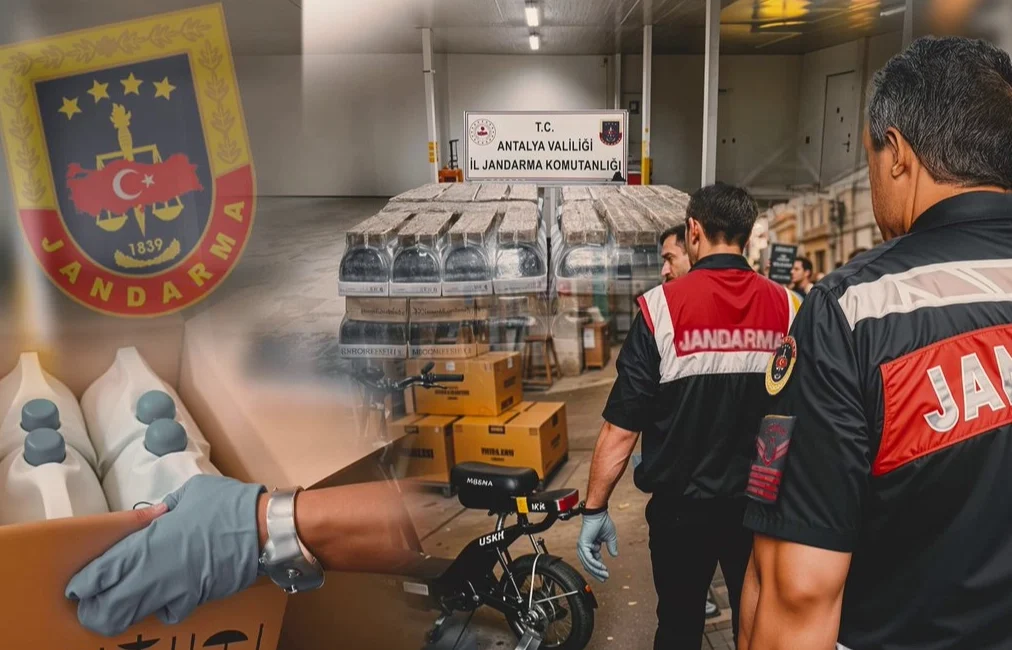 Antalya İl Jandarma Komutanlığı’nın düzenlediği operasyonda, 119 bin 500 litre