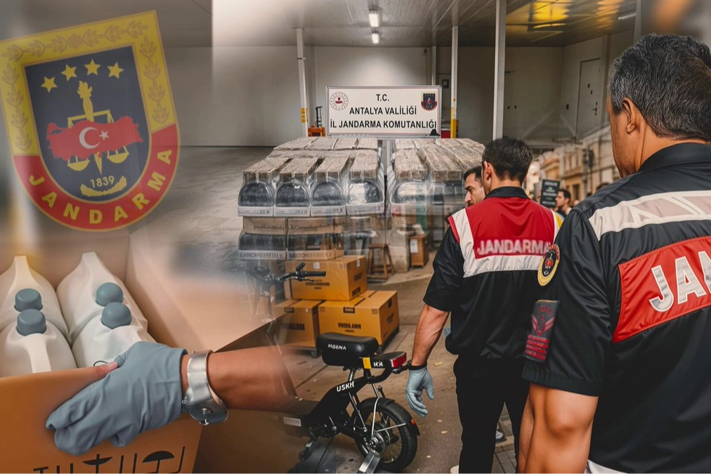 Antalya İl Jandarma Komutanlığı’nın düzenlediği operasyonda, 119 bin 500 litre