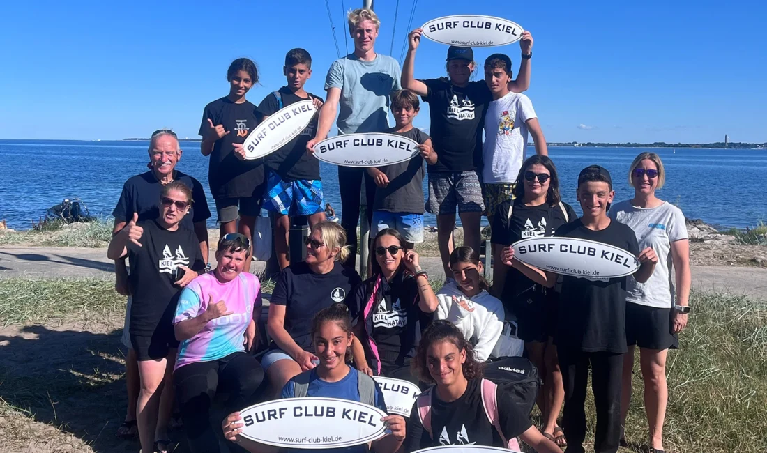 Hatay Sörf Merkezi’nden dokuz genç sporcu, Hatay ve Almanya’nın Kiel