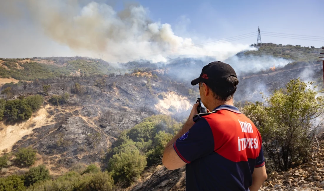 İzmir Aliağa’da çıkan orman yangını, İzmir Büyükşehir Belediyesi İtfaiye Dairesi