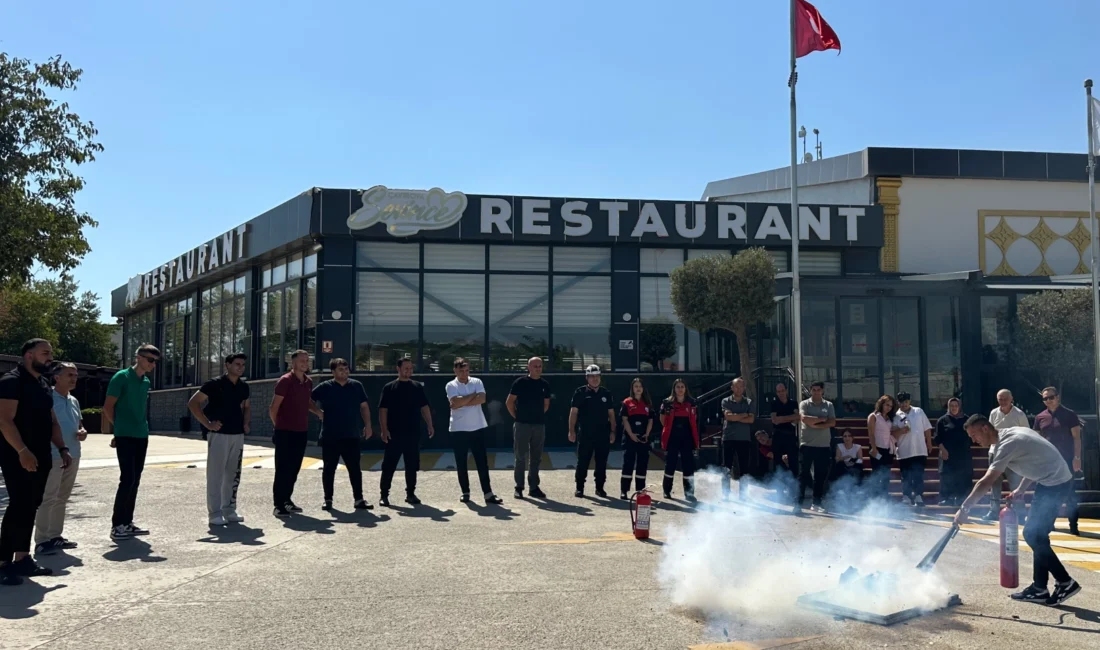 ÇAK-TİM ekibi ve Çayırova Belediyesi İş Güvenliği Uzmanları, sosyal tesiste