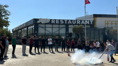 ÇAK-TİM ekibi ve Çayırova Belediyesi İş Güvenliği Uzmanları, sosyal tesiste