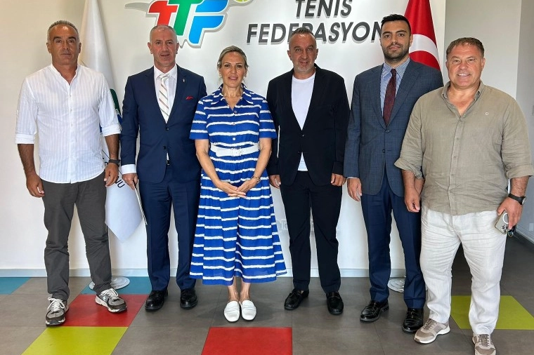 Tenis Kulüpleri Birliği Başkanı Seyhan Heb, Başkan Yardımcısı Köksal Genç