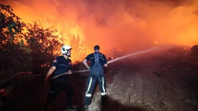 Antalya Büyükşehir Belediyesi İtfaiyesi Aksu, Serik ve Alanya yangınlarına müdahale