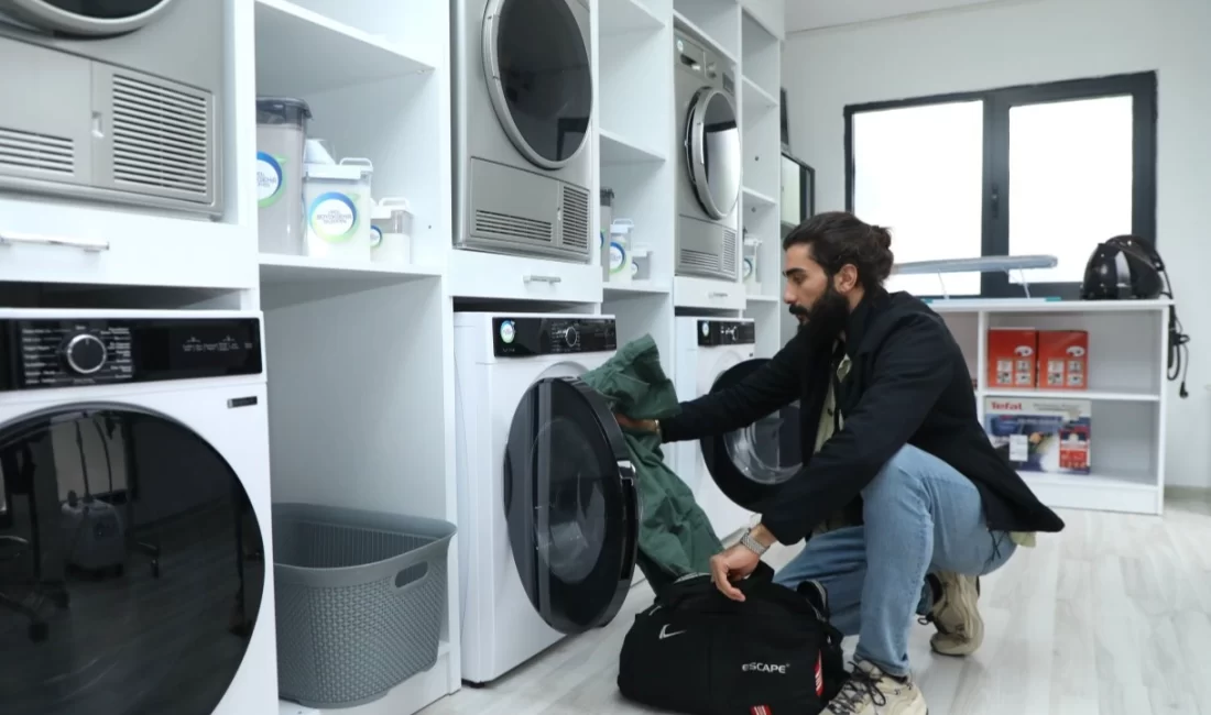 Ordu Büyükşehir Belediyesi tarafından üniversite yerleşkesine kurulan Kent Çamaşırhanesi kısa