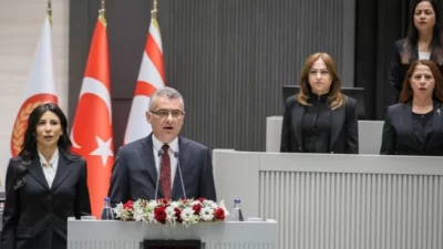 KKTC Cumhuriyet Meclisi’nde düzenlenen törenle ant içen Tufan Erhürman, Kuzey