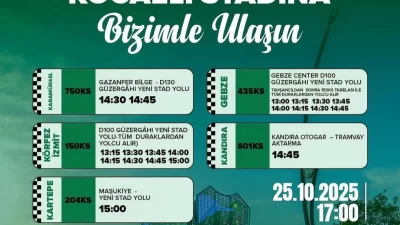 Kocaeli Büyükşehir Belediyesi, Kocaelispor-Alanyaspor maçına taraftarların hızlı, güvenli ve konforlu