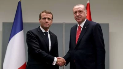 Cumhurbaşkanı Recep Tayyip Erdoğan, Fransa Cumhurbaşkanı Emmanuel Macron ile karşı