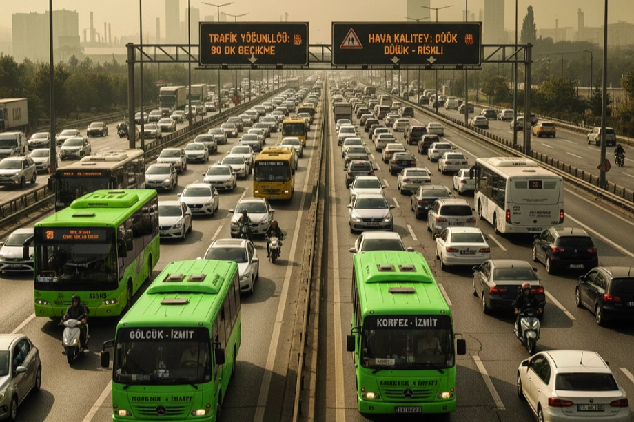 Kocaeli, sanayi yükünün yanı sıra hızla artan araç sayısı ve
