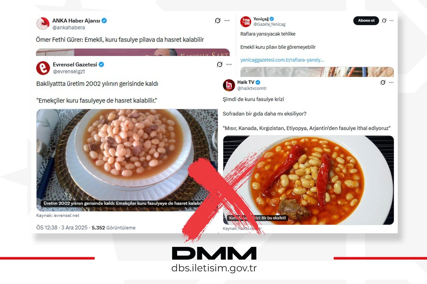 İletişim Başkanlığı Dezenformasyonla Mücadele Merkezi (DMM), bazı medya organlarında yer