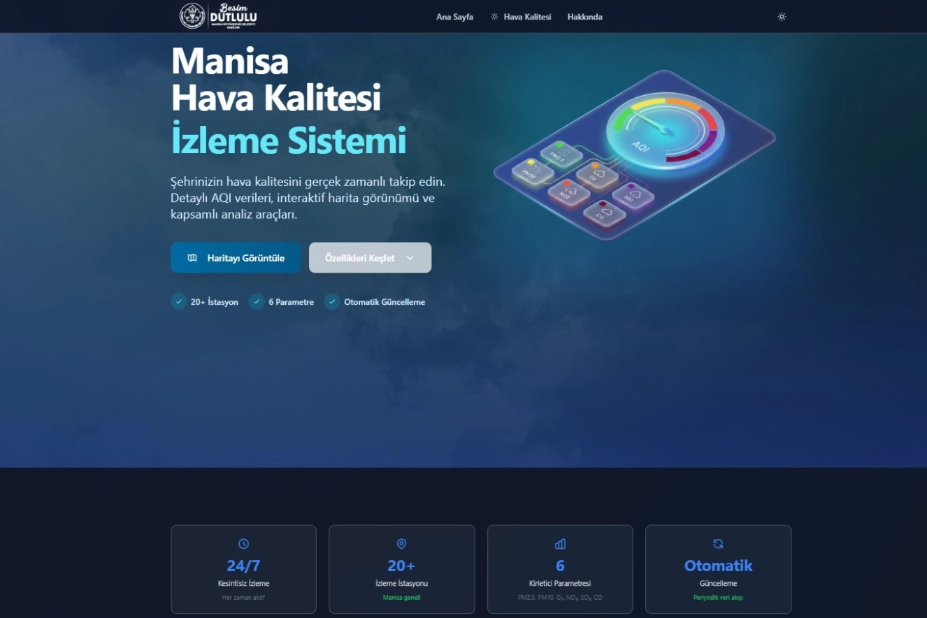 Manisa Büyükşehir Belediyesi, kent genelinde hava kalitesinin anlık olarak izlenmesine