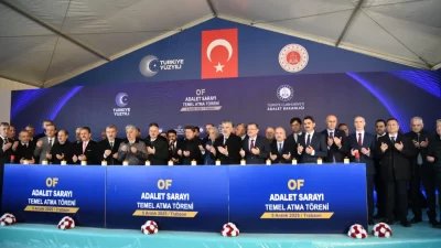 Adalet Bakanı Yılmaz Tunç’un katılımıyla gerçekleşen Of Adalet Sarayı temel